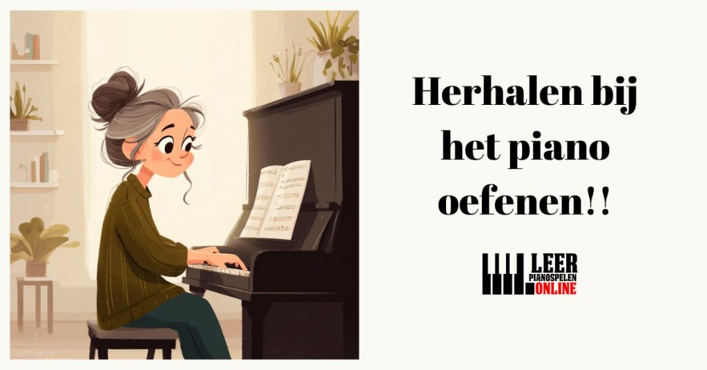 Herhalen bij het piano oefenen