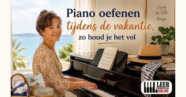 piano oefenen tijdens de vakantie